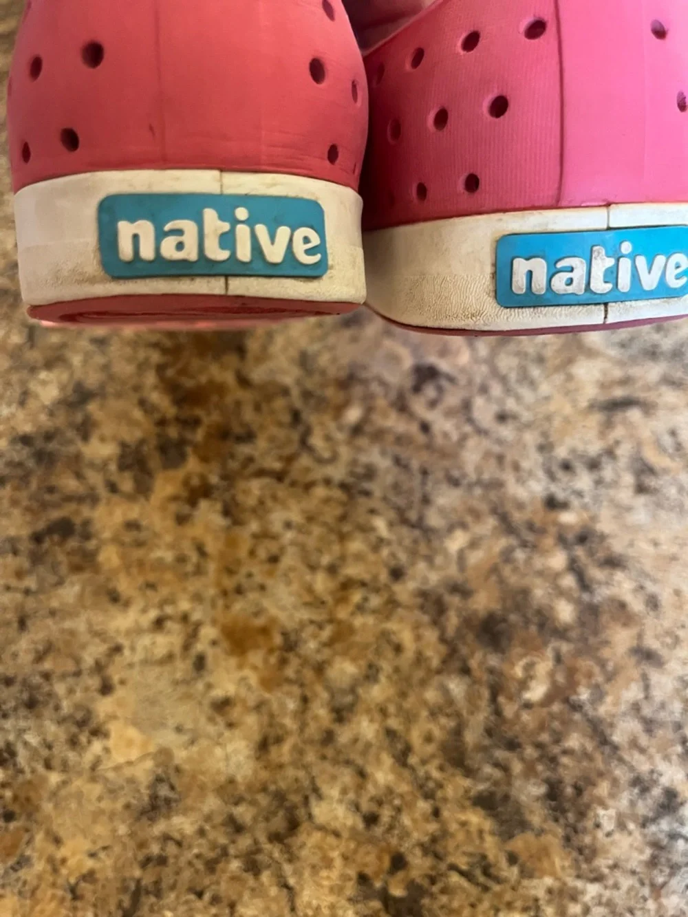Native Kids Water Shoe Slip-On in Coral and White - Picture 2 of 3